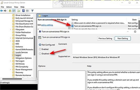 حذف پین کد ورود به ویندوز 11 با گروپ پالیسی | خدمات کامپیوتری رایانه کمک 